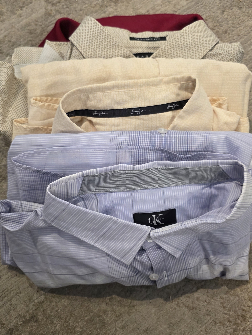 Calvin Klein X 1, Sean John X 2 And Cubavera X 1  Shirts